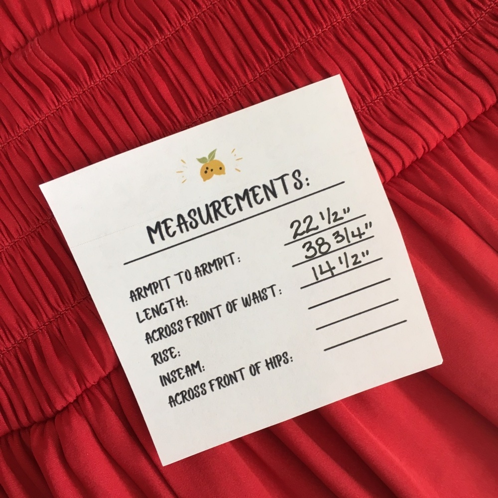 WHBM Drop Waist Blouson Dress Red~ Large - Picture 12 of 12